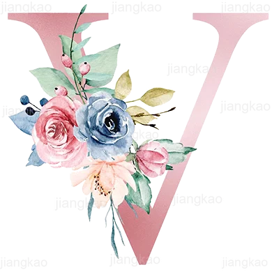 Personalised Pillow Cases Custom Initial Flower with Name Cushion Cover