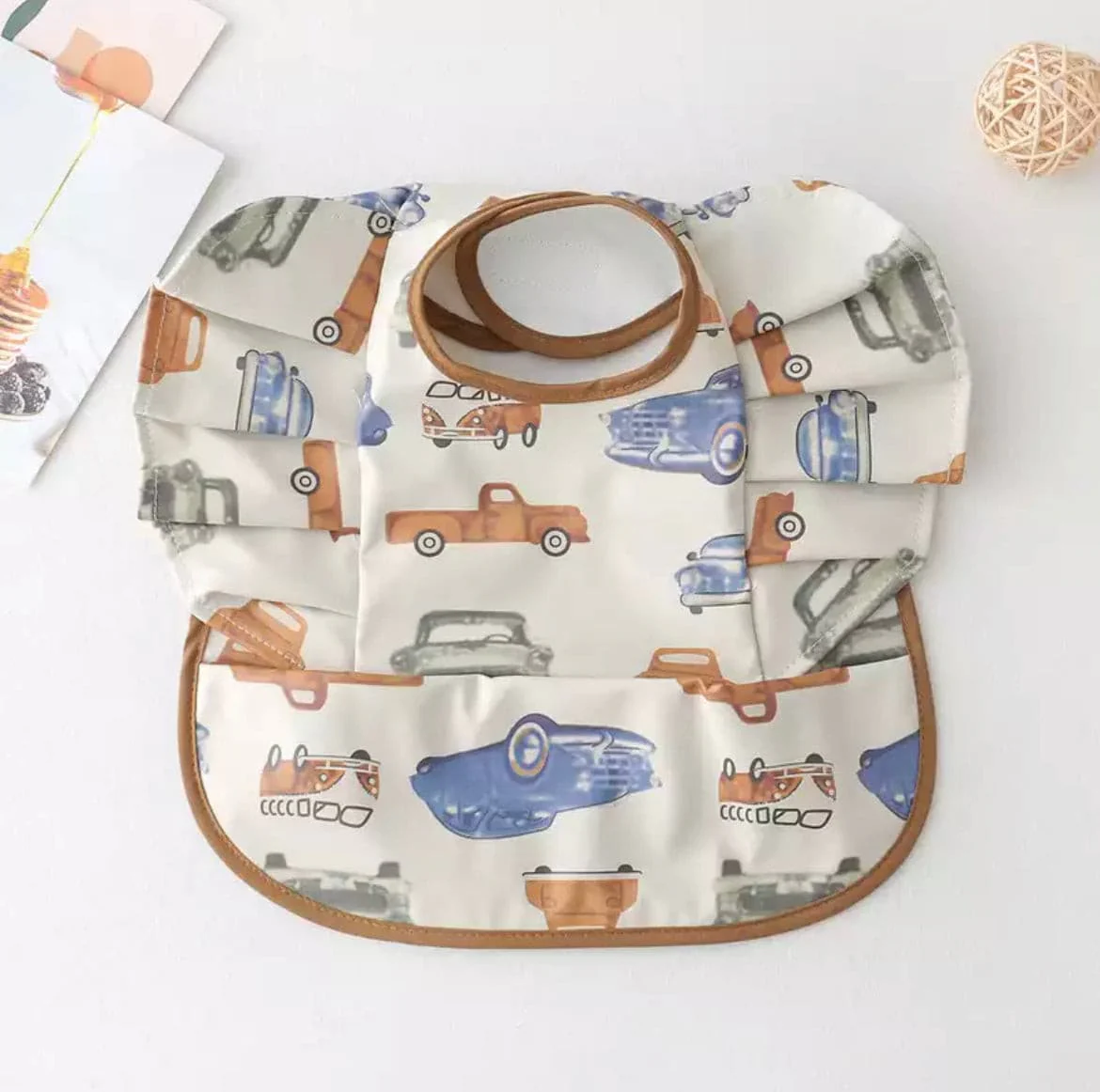 Waterproof Baby Bib - Retro Cars