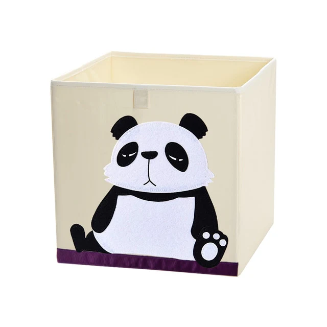 Liddy - Neutral Storage Toy Box for Kids - Folding Animal Toy Storage Cube