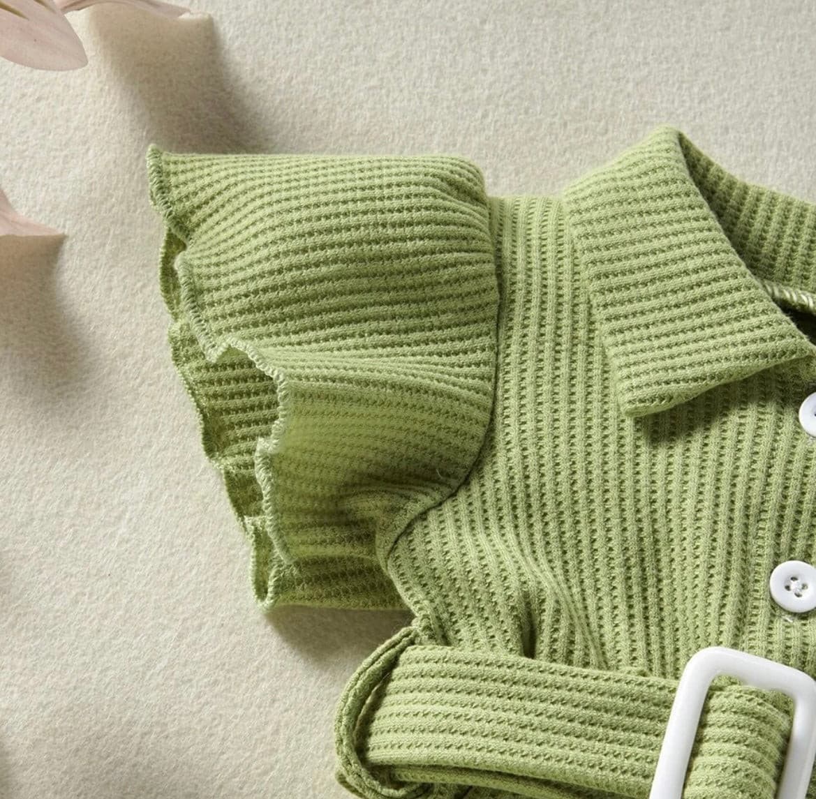 Miranda - Belted Cotton Ruffle Romper