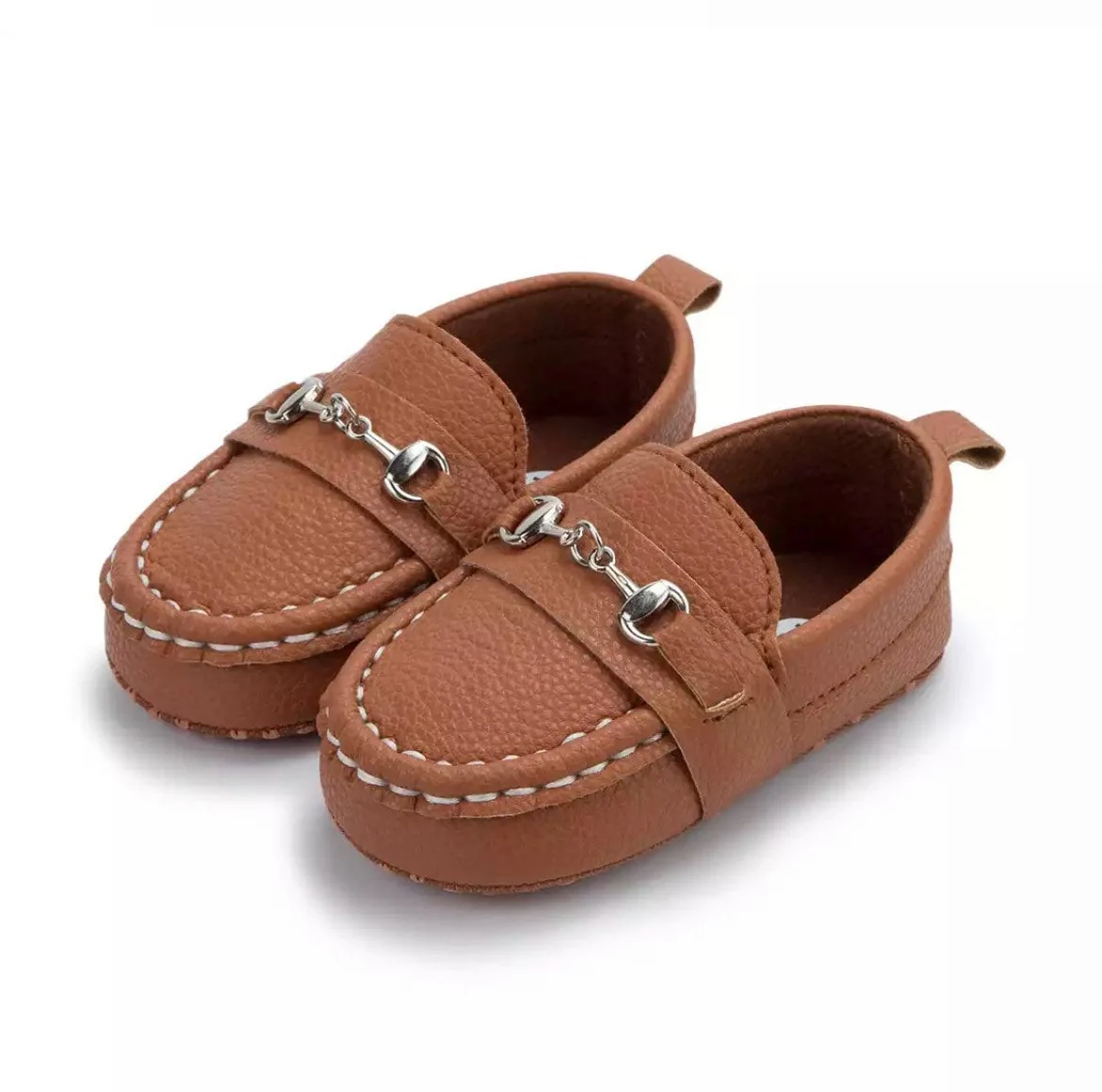 Baby Shoes - Boys Moccasin Loafers - Tan