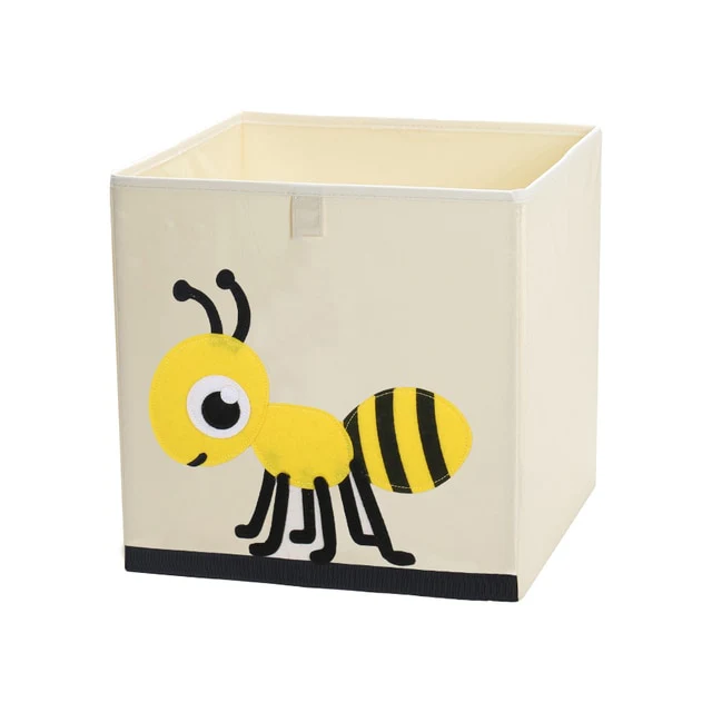 Liddy - Neutral Storage Toy Box for Kids - Folding Animal Toy Storage Cube