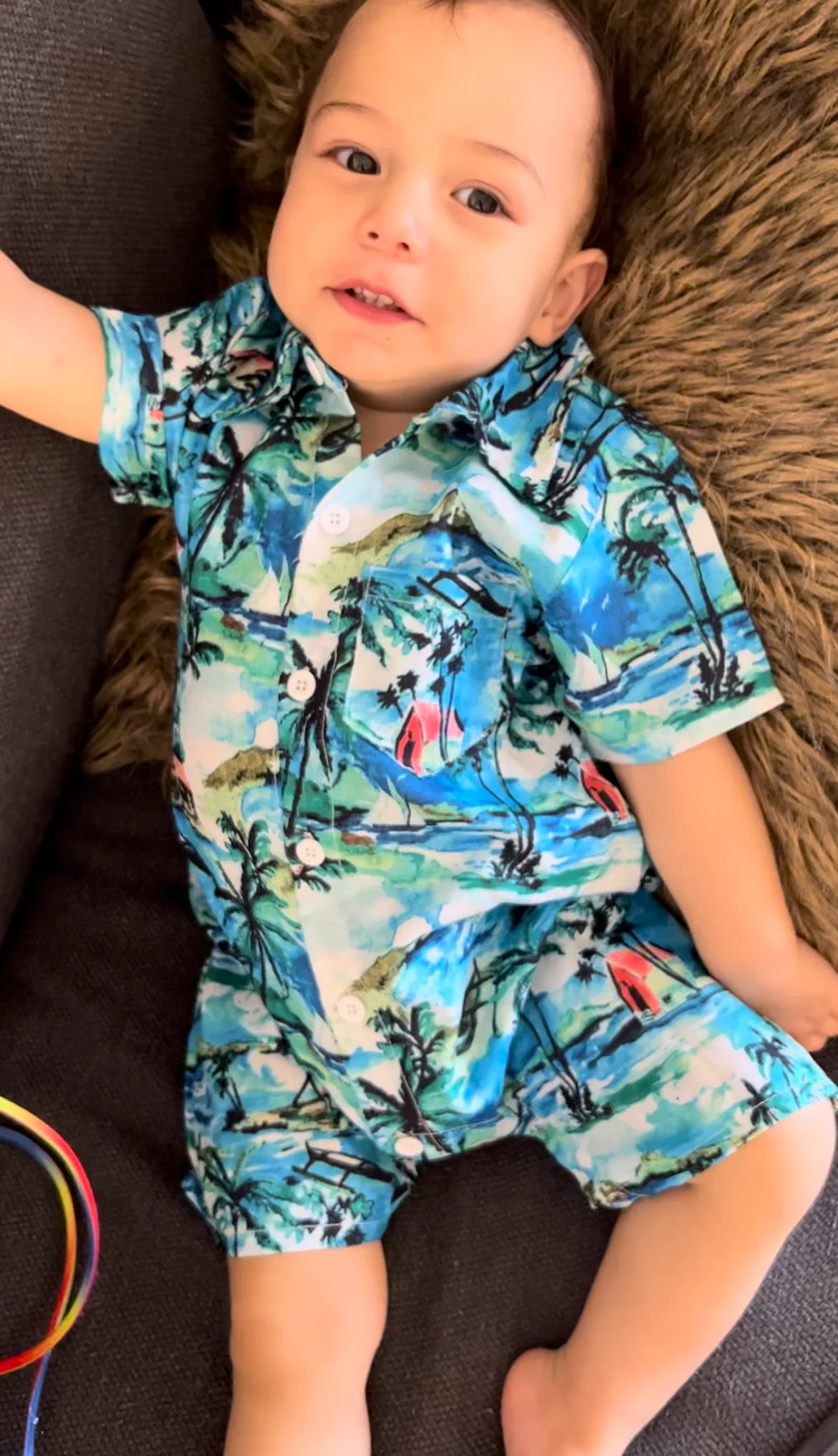 Baby Hawaiian Romper Shirt - Onesie