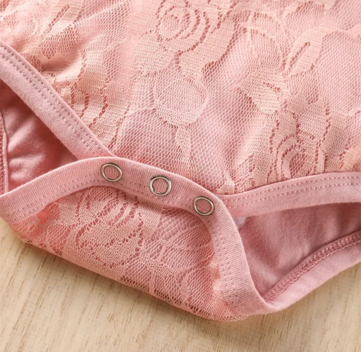 Girls First Birthday Lace ��One�� Long Sleeve Romper + Bloomers Set  - Dusty Pink