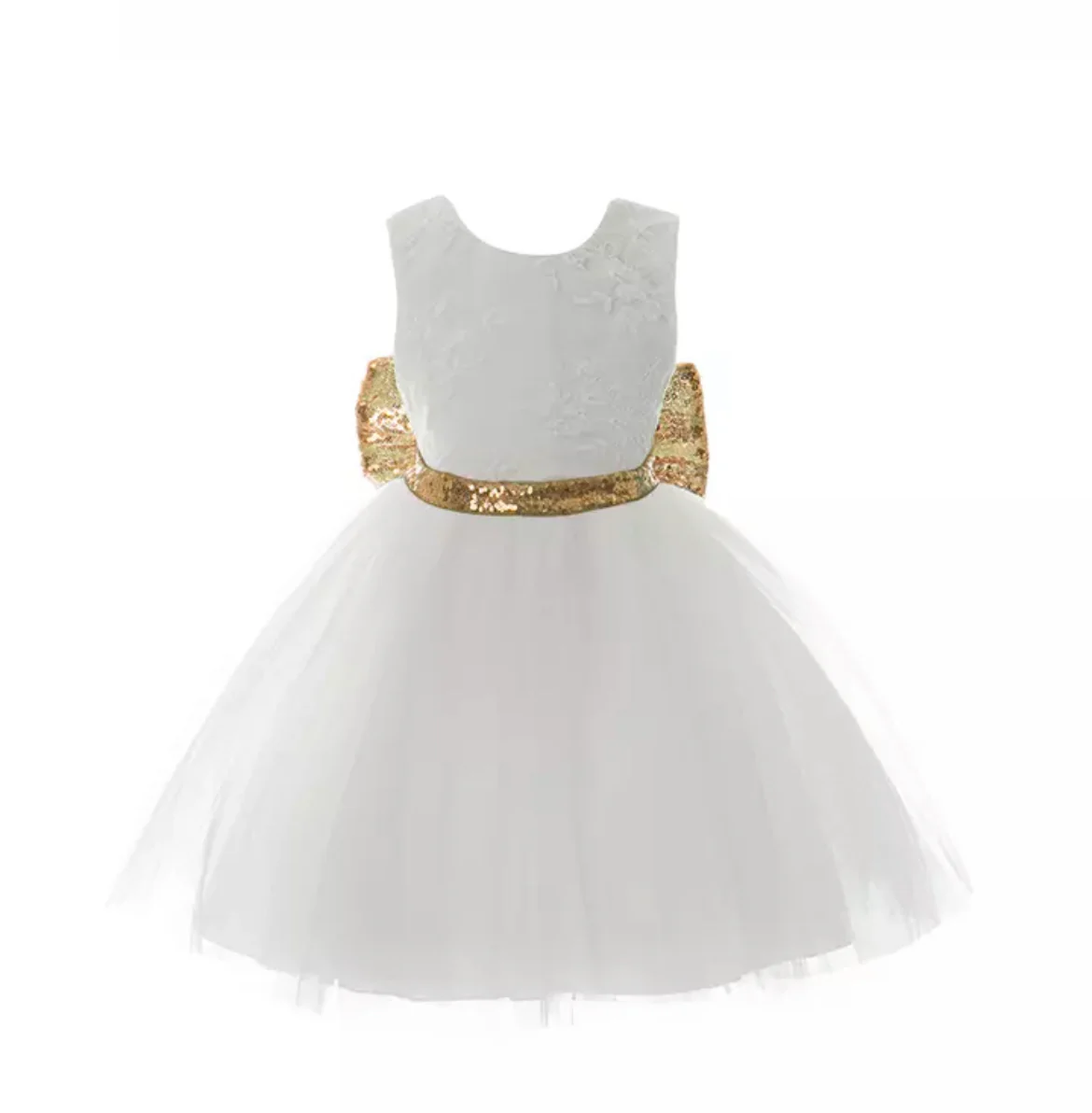 Elissa - Princess Tulle Dress with Large Sequin Bow