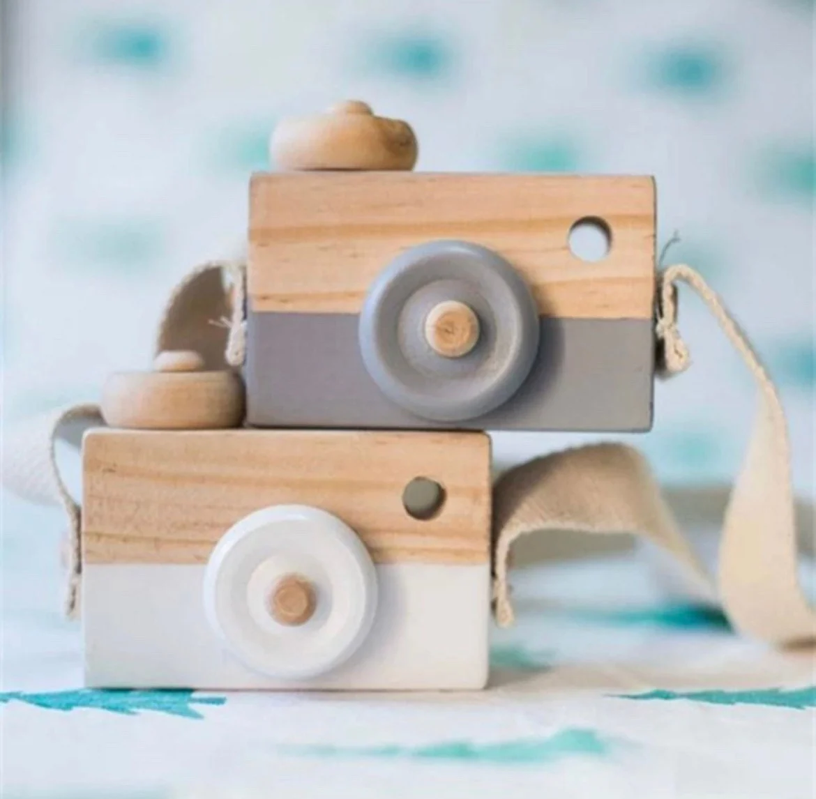 Wood Baby Toy Camera - Baby Camera Toy- Wood Play Camera Toys , Wooden play toys,  Natural wooden Montessori toys,
