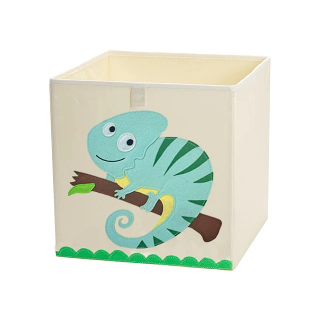 Liddy - Neutral Storage Toy Box for Kids - Folding Animal Toy Storage Cube
