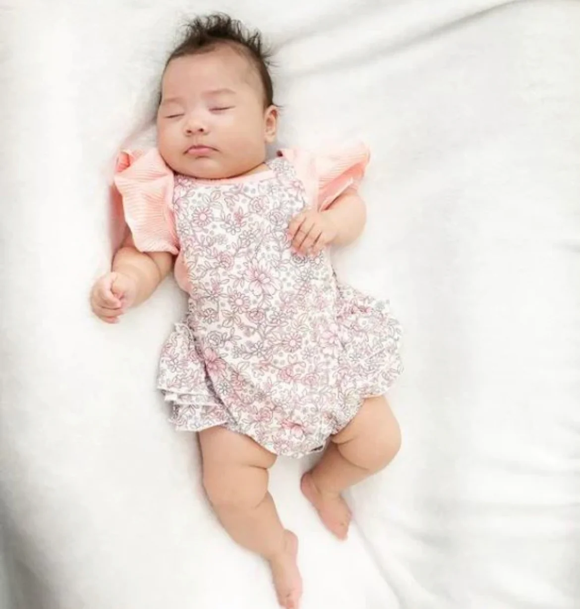 Pastel Floral Ruffles Romper Set