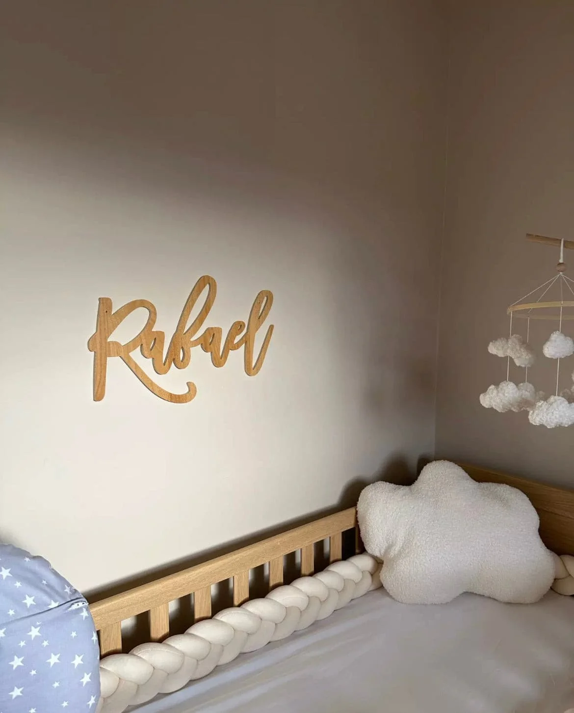 Wooden Name Sign - Personalised Nursery Decor