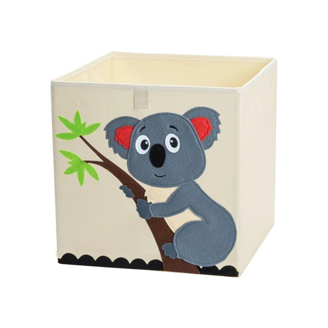 Liddy - Neutral Storage Toy Box for Kids - Folding Animal Toy Storage Cube