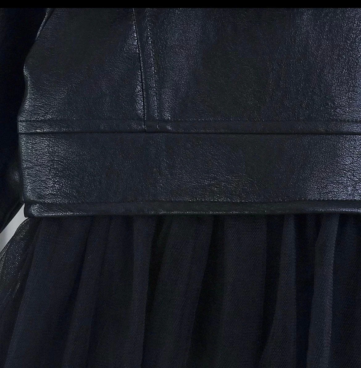 Black Rocker Tutu Dress with Leather Jacket in size 9 months to 5 years
