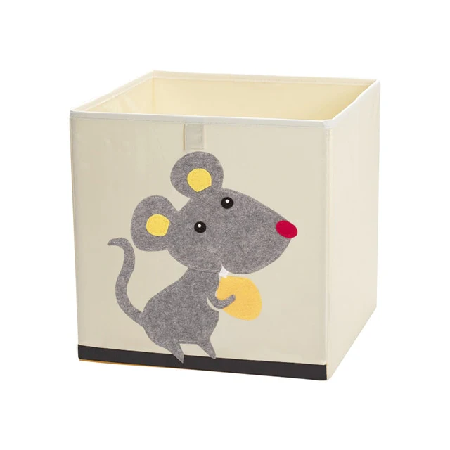 Liddy - Neutral Storage Toy Box for Kids - Folding Animal Toy Storage Cube