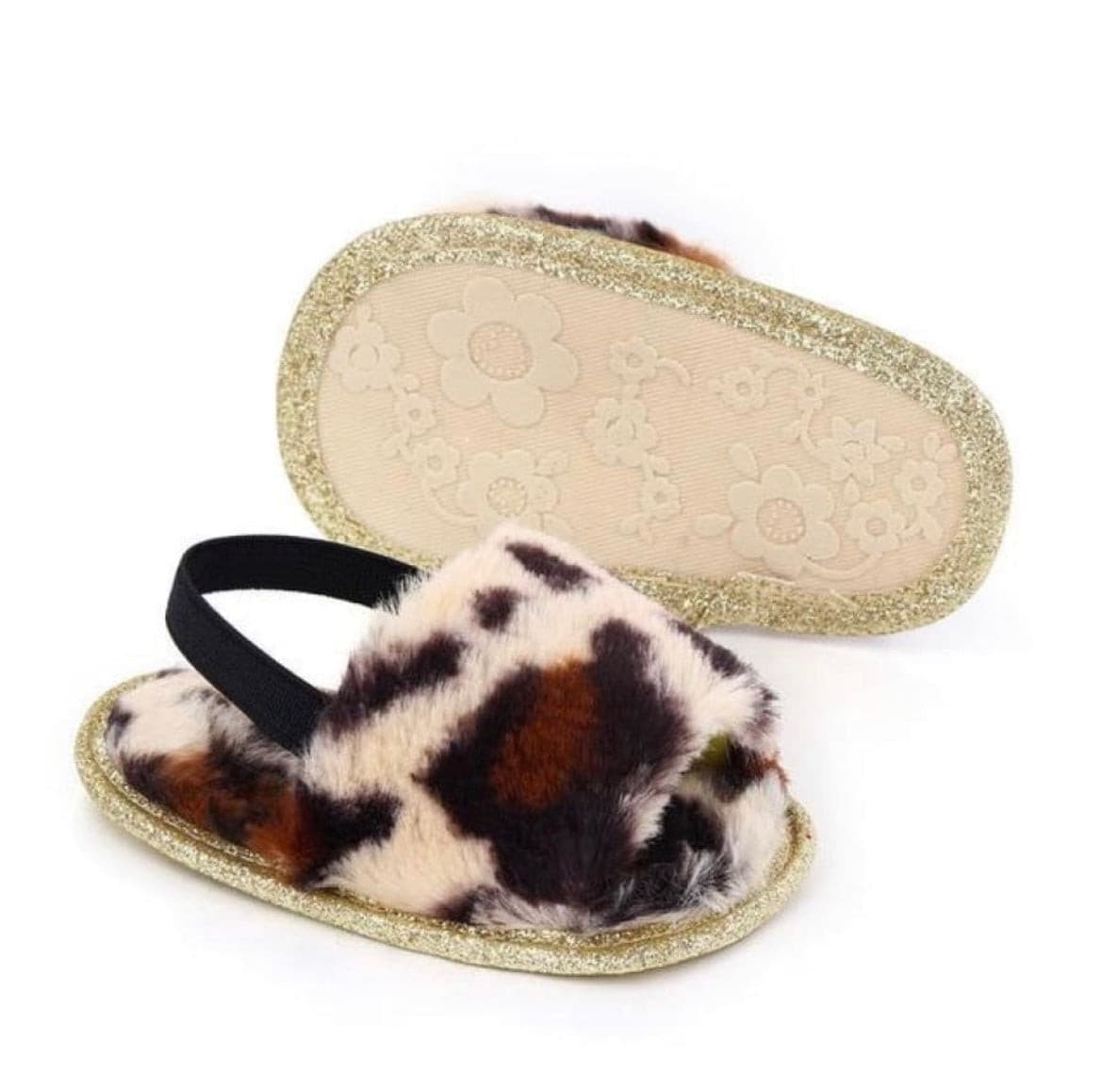 Baby Fur Slides - Leopard