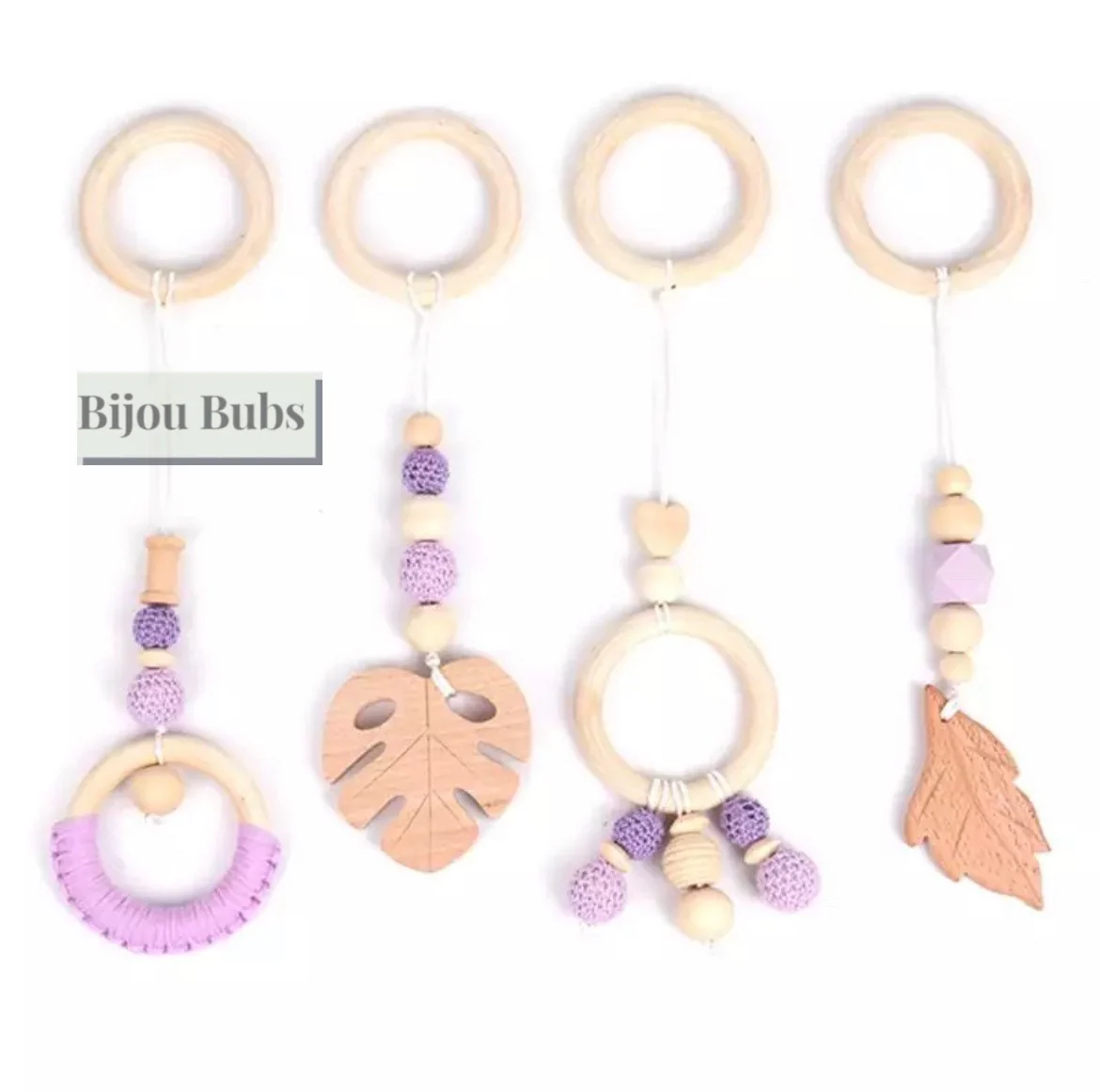 Wood Baby Gym & Toys - Leaf Baby Gym Toys - Wood Play Gym and Toys ,Wooden play toys,  Natural wooden Montessori toys, Baby Gym Hanging Toys