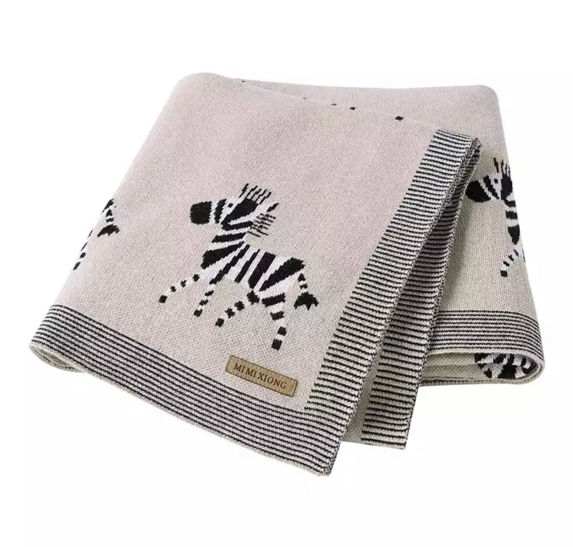Baby Blanket 100% Cotton - Animal Print