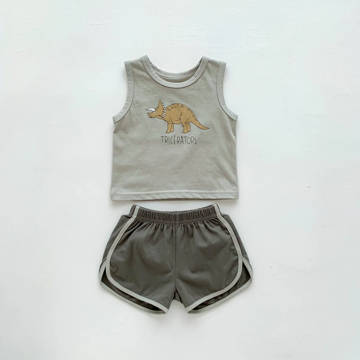 Dinosaur Tank & Short Set, Unisex  - 2 Pieces Summer