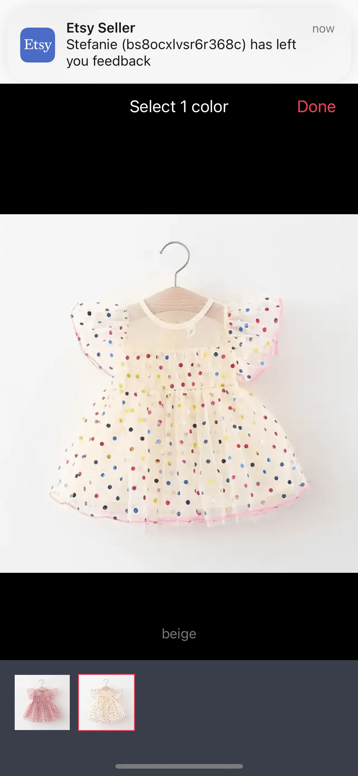 Girls Confetti Dress - Ivory