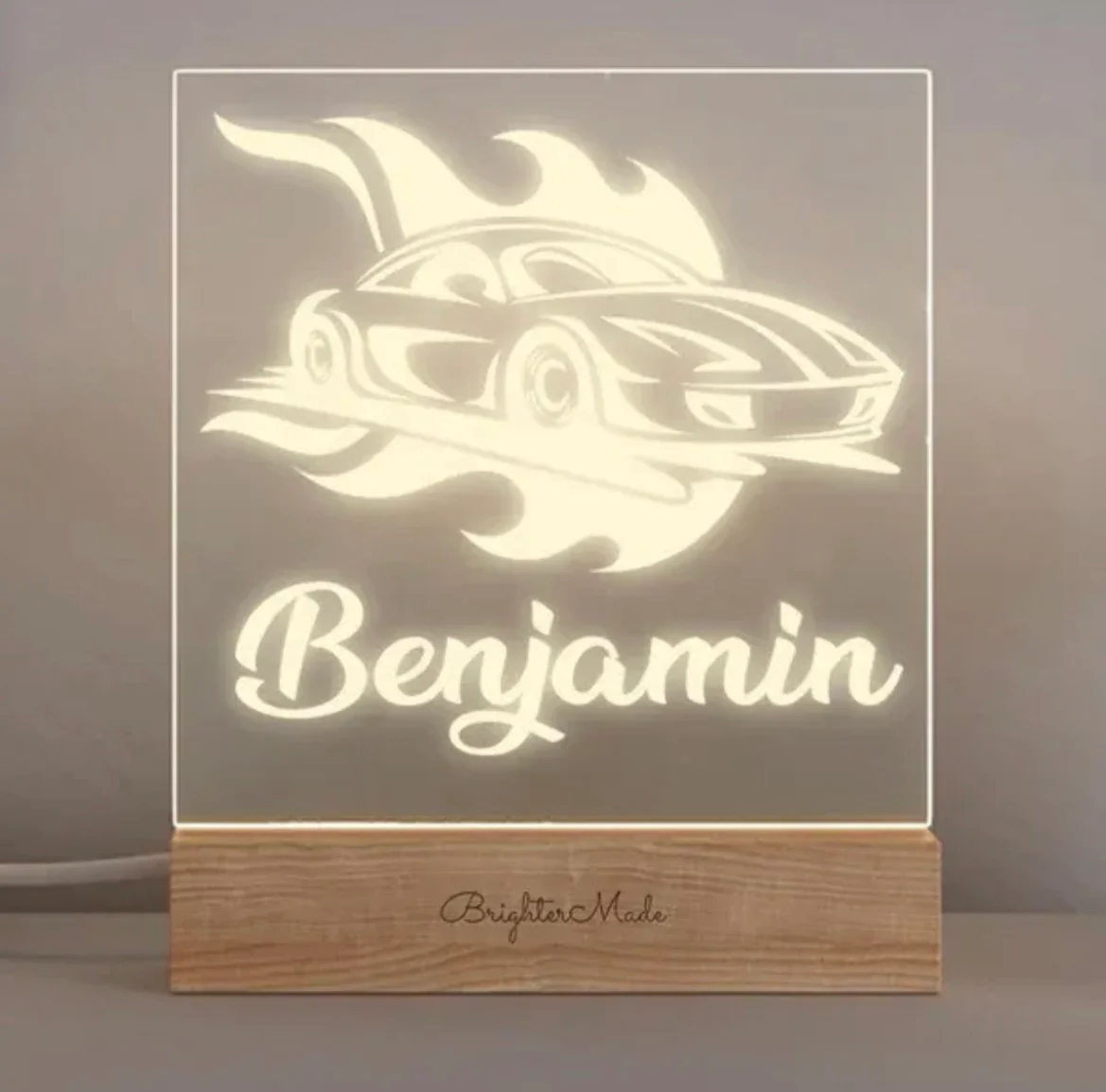 Personalised Night Light - Boys Nursery Name Light