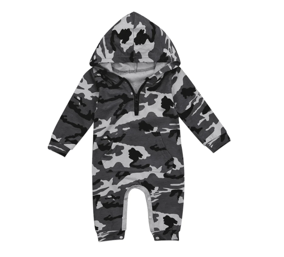 Camo Romper Newborn to 2T - Boys Cotton Romper Outfit