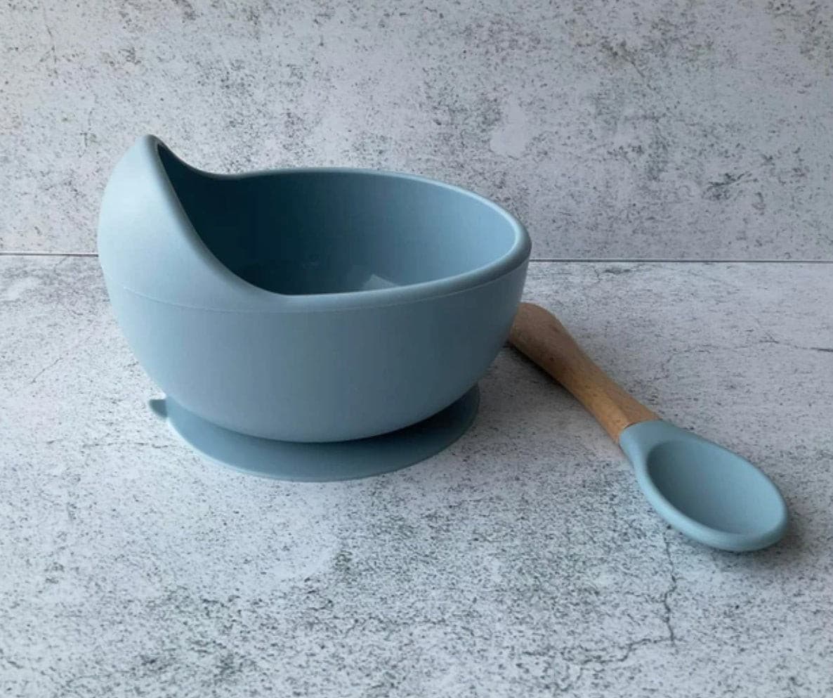 Personalized Silicone baby bowl and spoon set