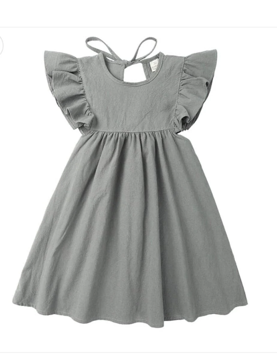 Rosie Ruffle Dress - Sage Green