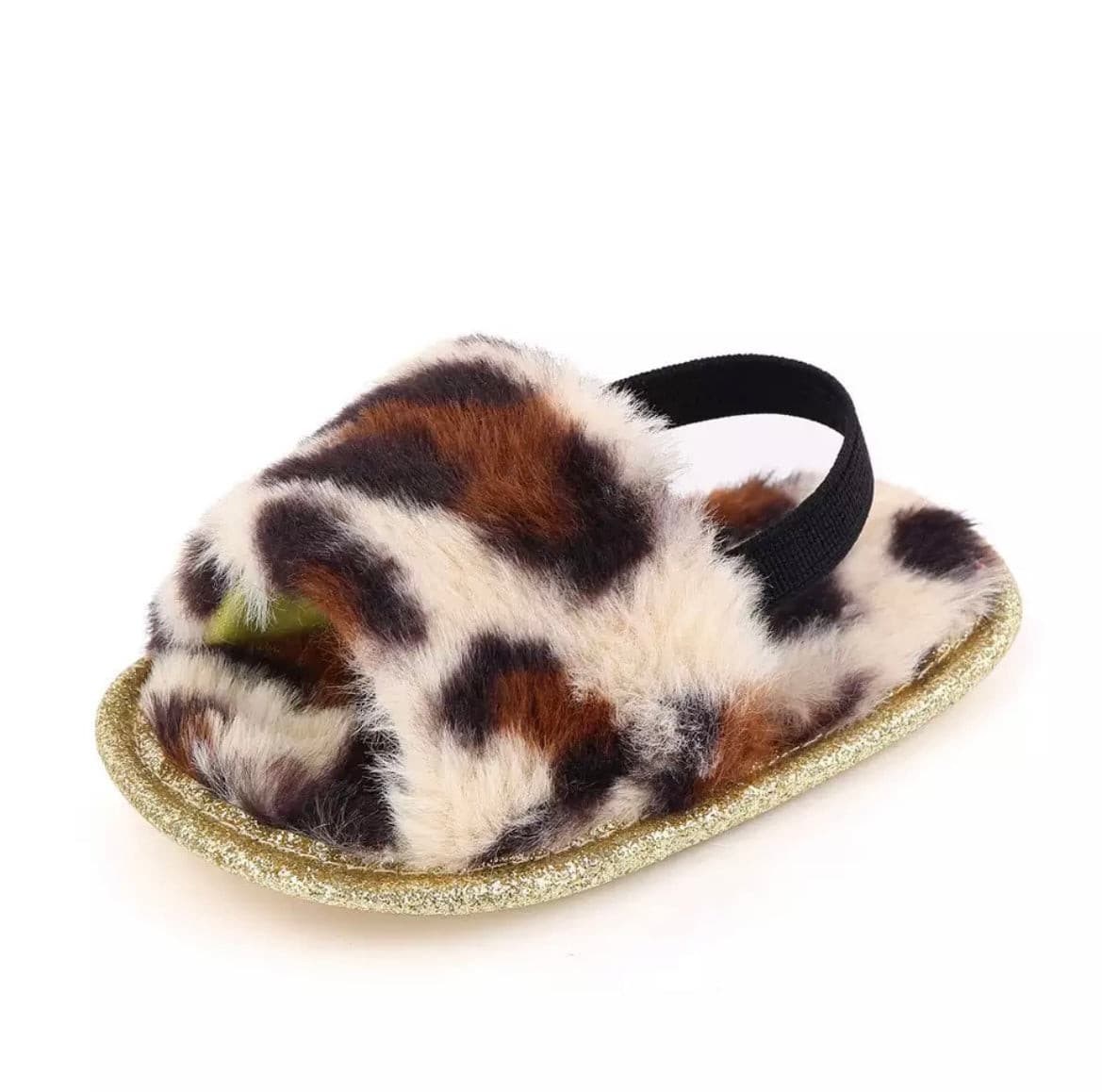 Baby Fur Slides - Leopard