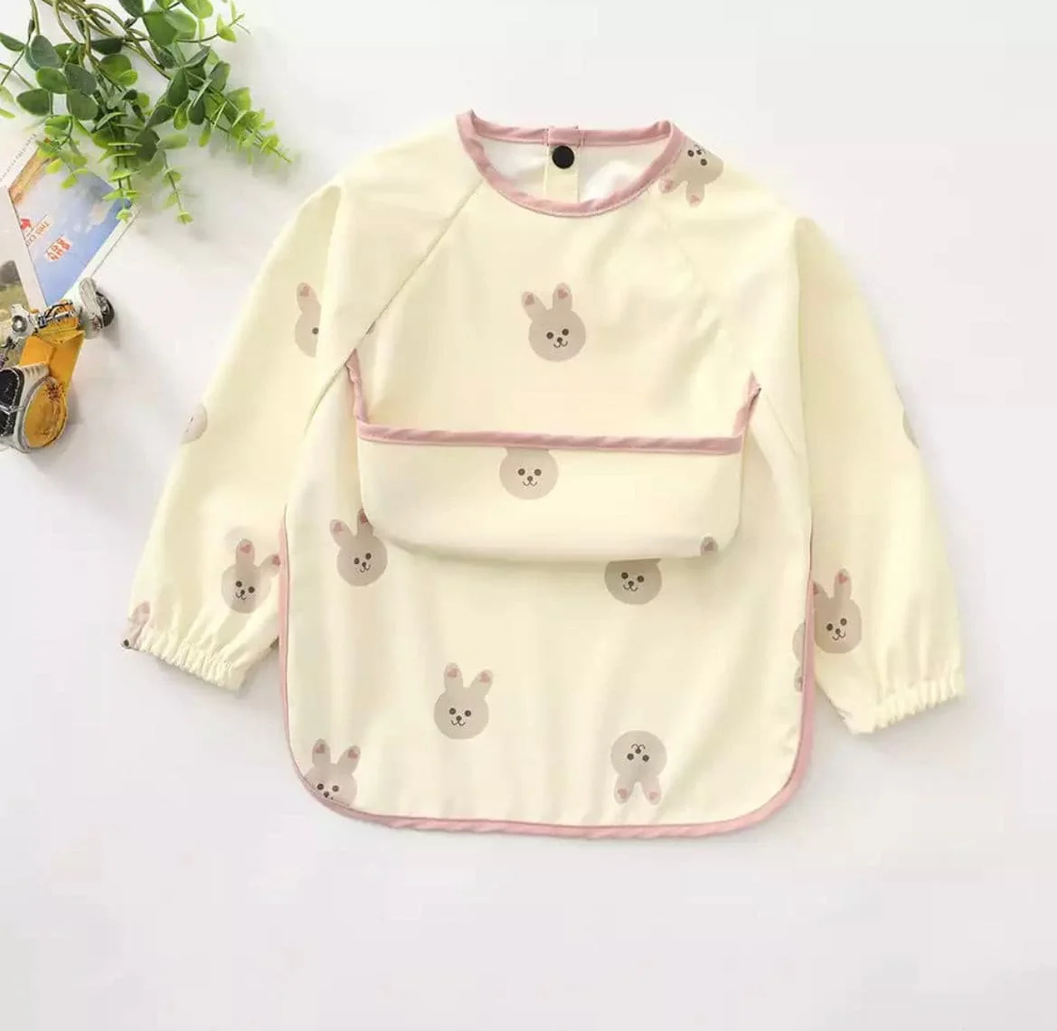 Rabbit - Toddler & Baby Long Sleeve Waterproof Apron Smock Bib