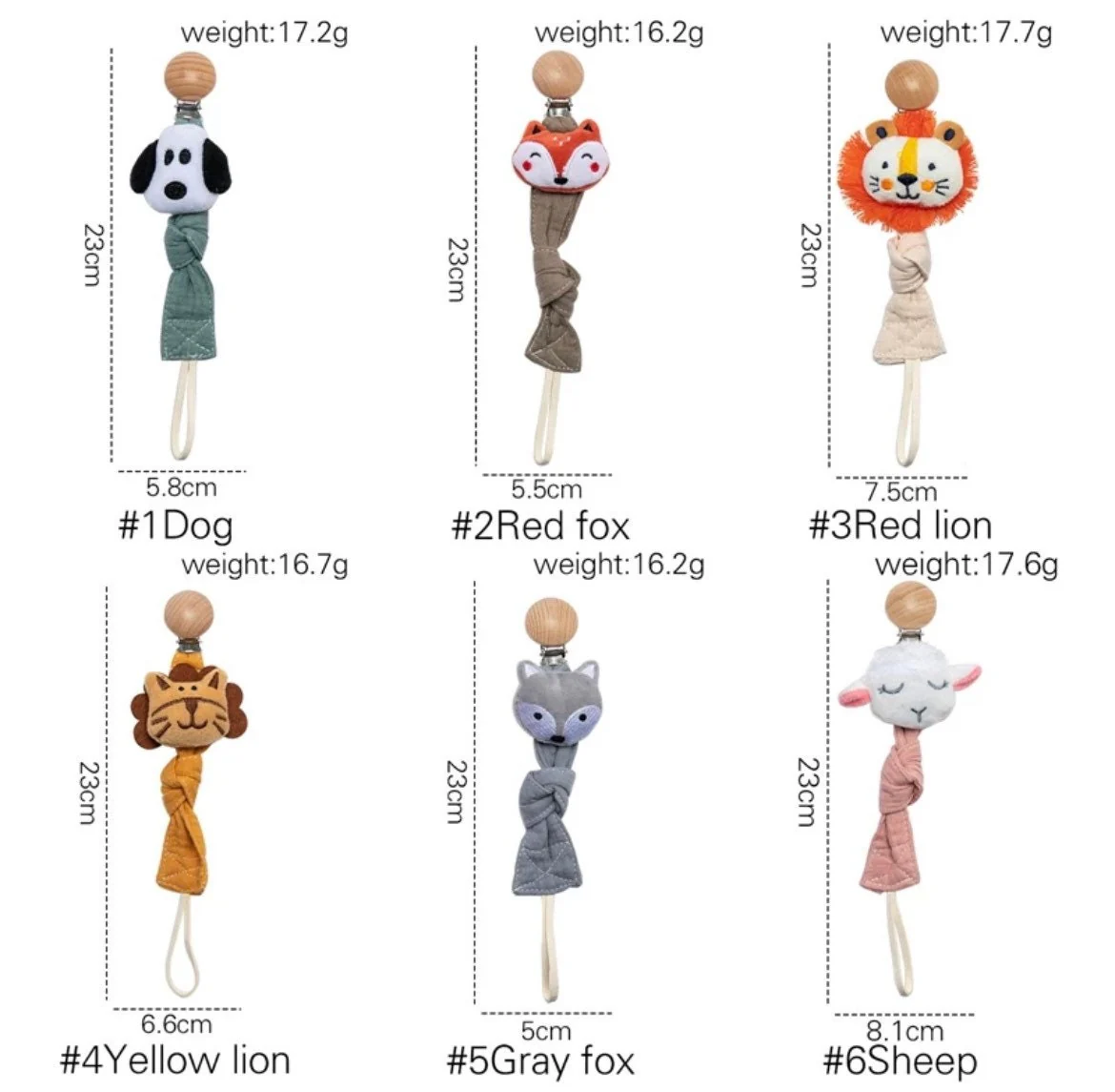 Baby dummy clip with Soft Toy