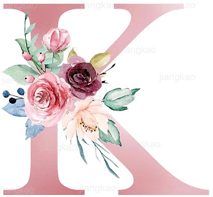 Personalised Pillow Cases Custom Initial Flower with Name Cushion Cover