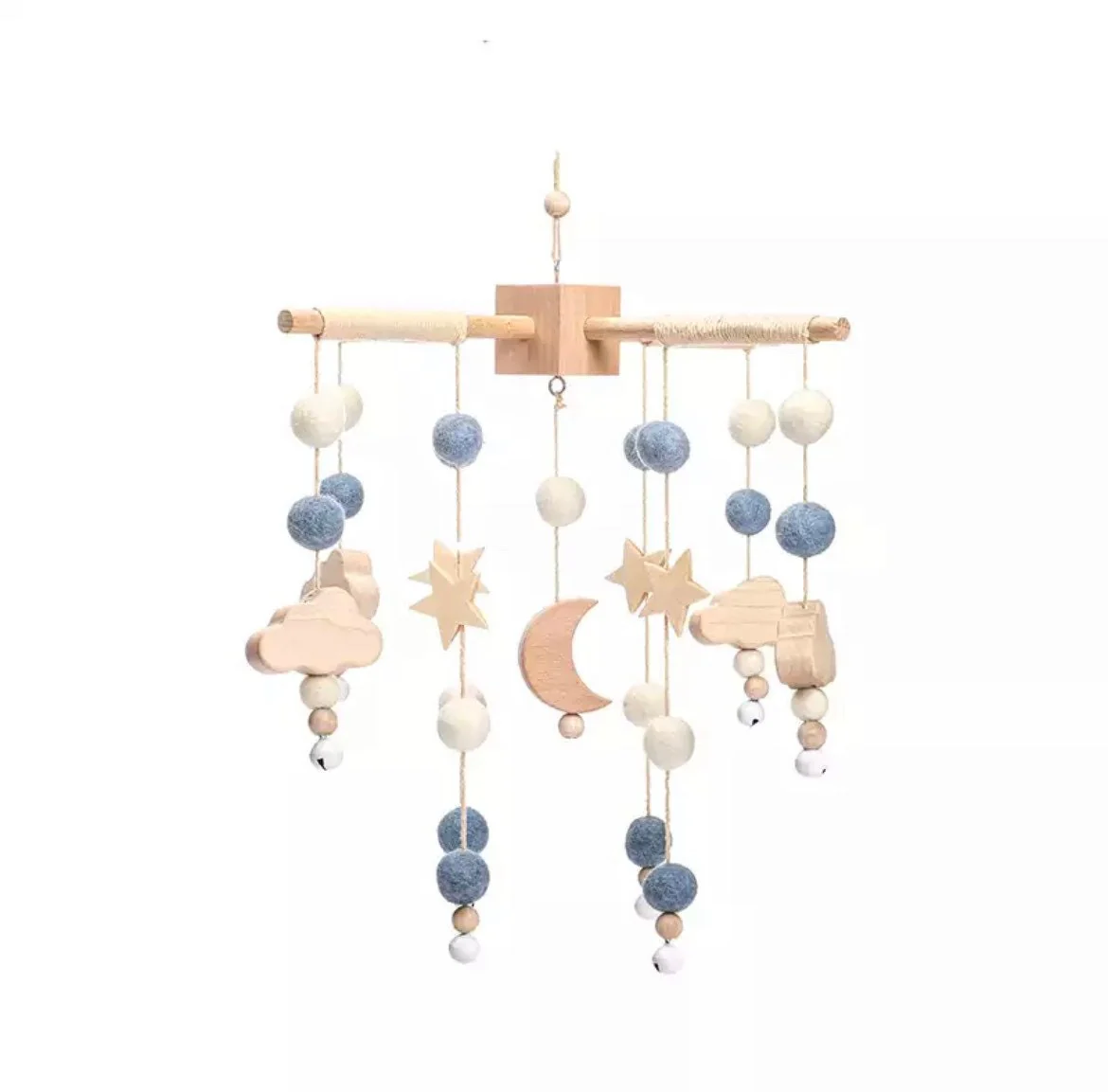 Felt Moon and Cloud Baby Mobile