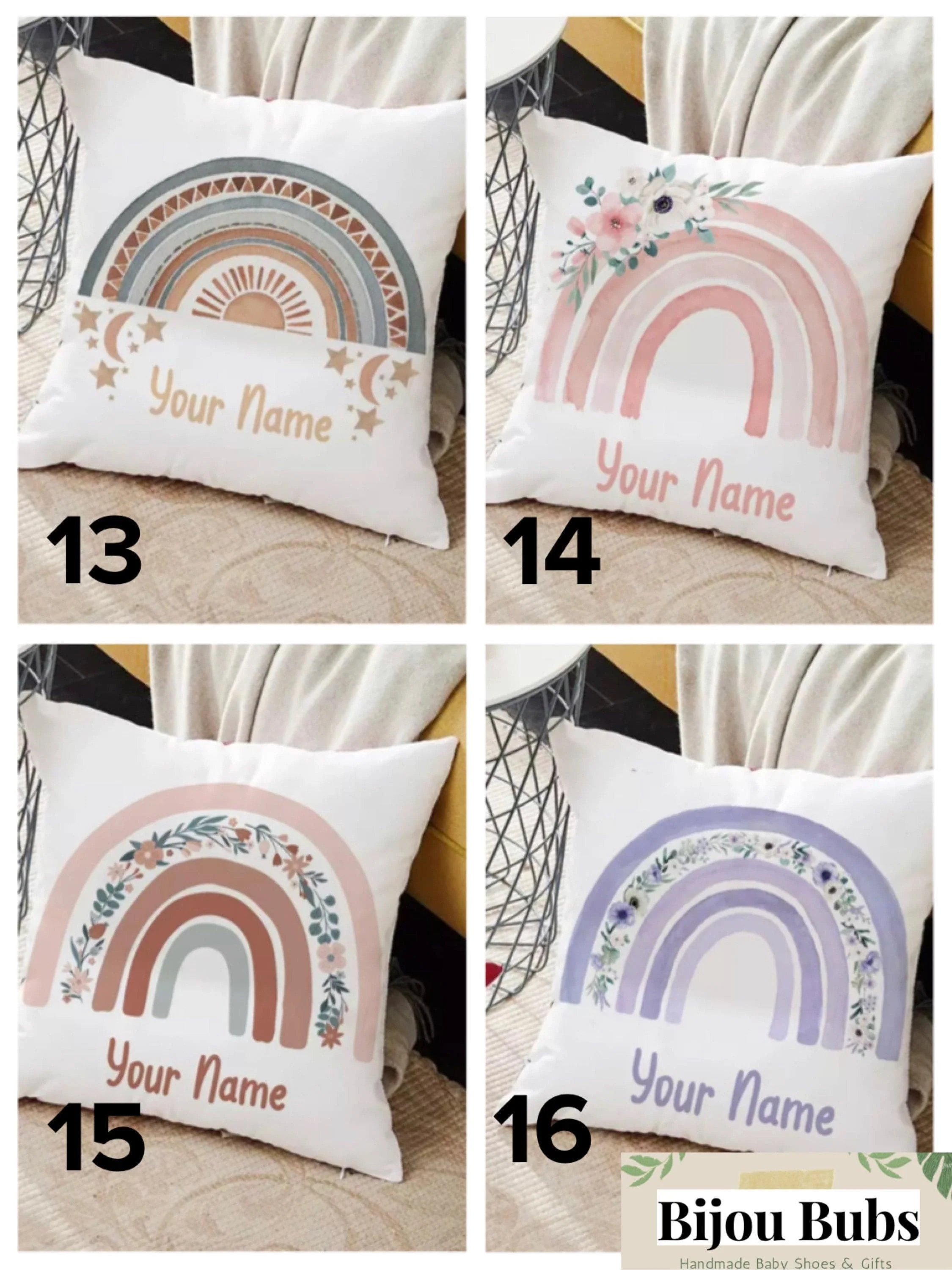 Personalised Rainbow Name Pillow