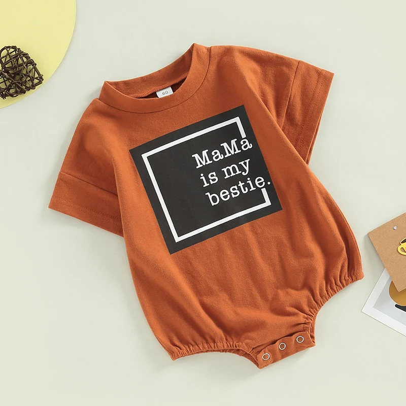 Mamas My Bestie - Baby Boys Romper Tee-Shirt