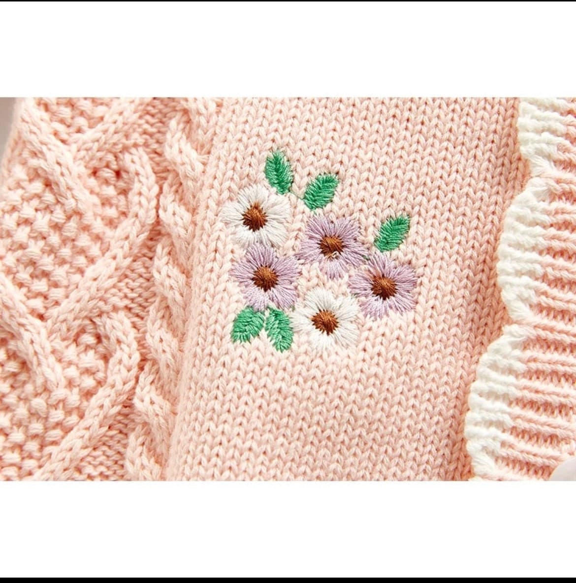 Emmaline Baby Girls Embroidered Cardigan Romper