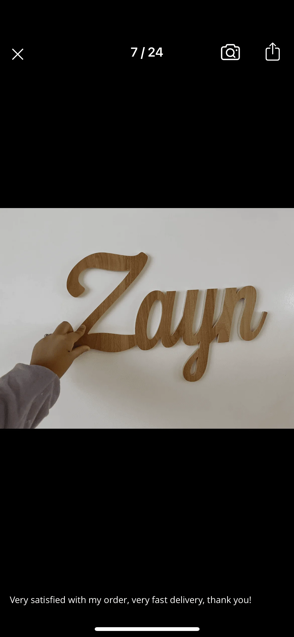 Wooden Name Sign - Personalised Nursery Decor