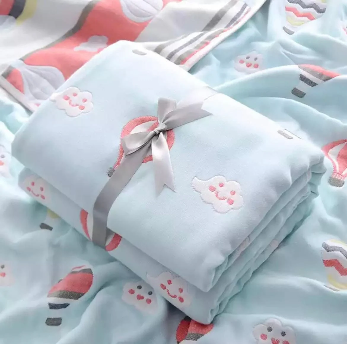 Organic Cotton 6 Layers Baby Muslin Blanket , Muslin Baby Blanket, Super soft baby bath towel, Baby Blanket, Newborn blanket , Baby Towel