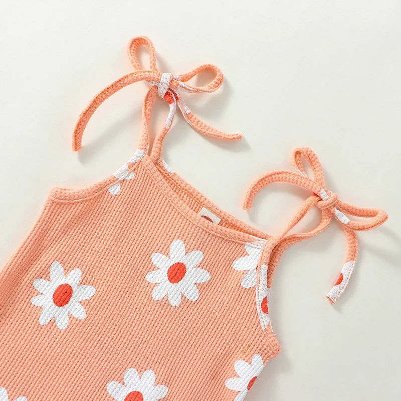 Girls Daisy Flower Waffle Dress