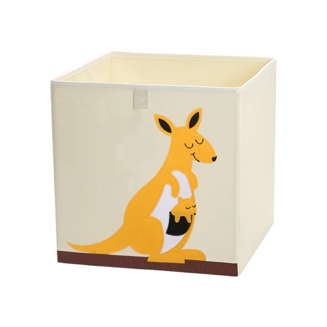 Liddy - Neutral Storage Toy Box for Kids - Folding Animal Toy Storage Cube