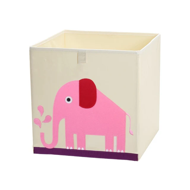 Liddy - Neutral Storage Toy Box for Kids - Folding Animal Toy Storage Cube