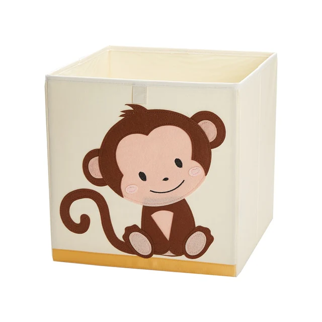 Liddy - Neutral Storage Toy Box for Kids - Folding Animal Toy Storage Cube