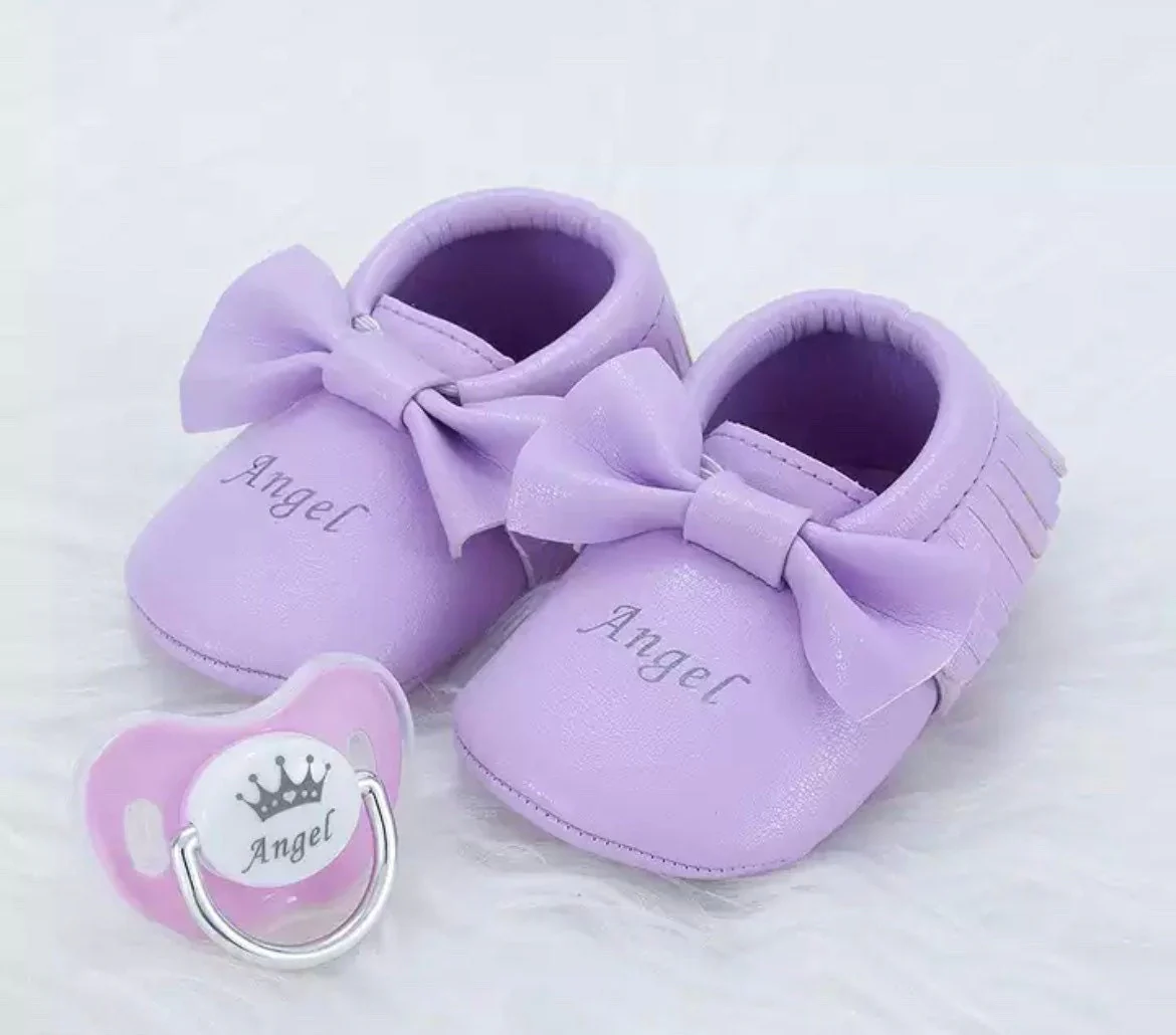 Newborn Baby Gift , Handmade Custom Pacifier, Personalised Baby Gift , Personalised Baby Hamper, Personalised Newborn Set , Newborn shoes