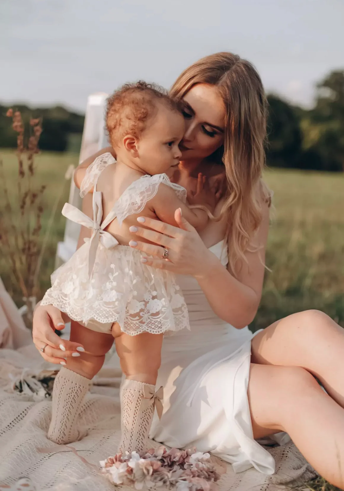 Crochet Girls Socks - Spanish Style Girls Socks - Linen Beige
