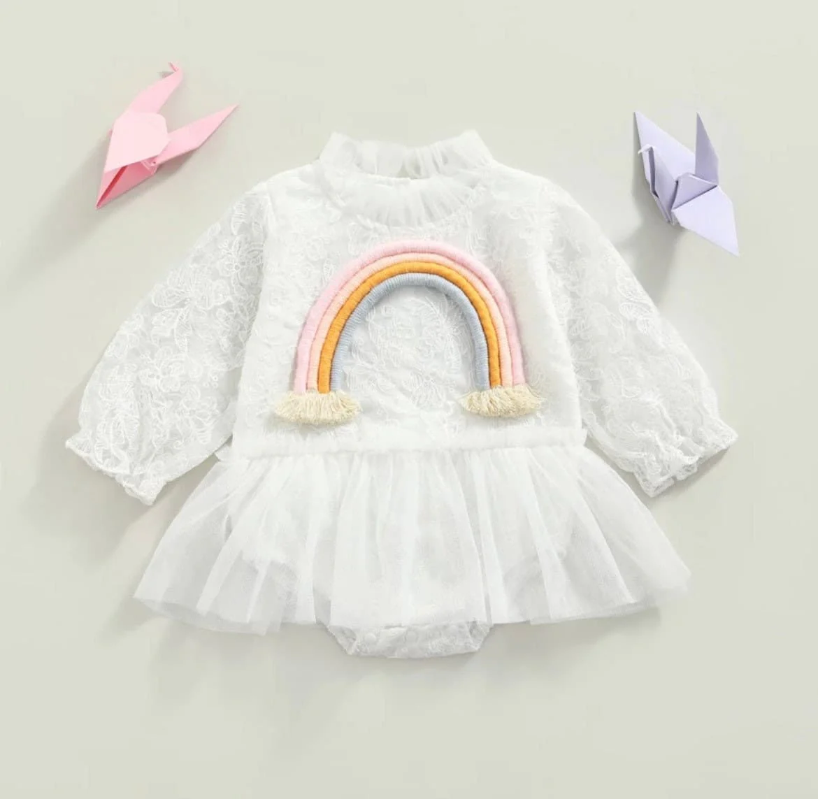 Zara - Baby Rainbow Lace Romper