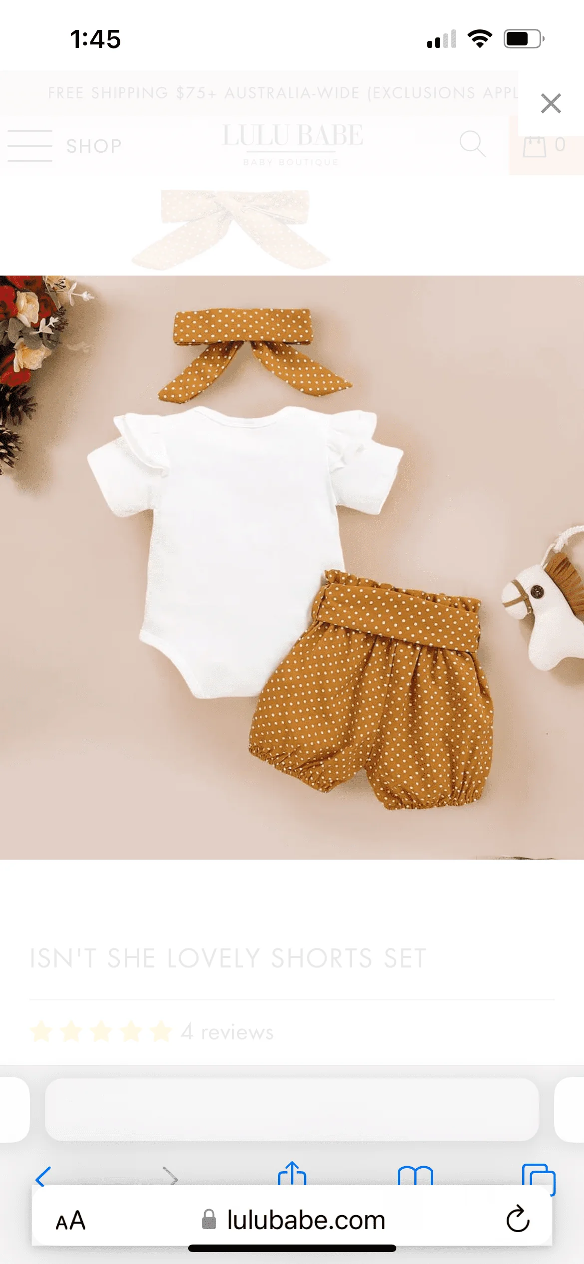 ISN'T SHE LOVELY SHORTS SET