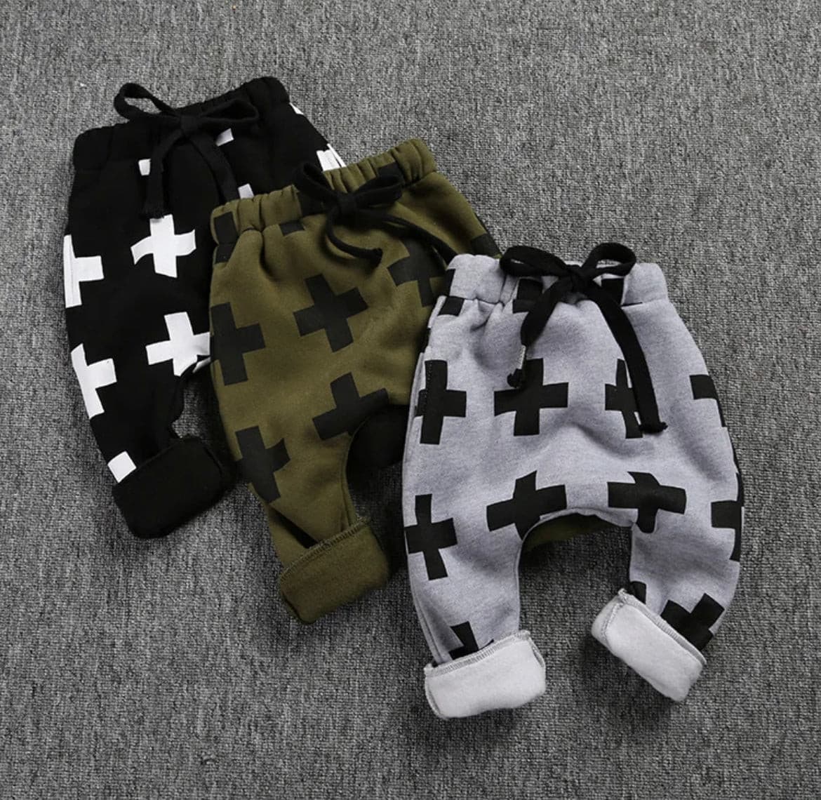 Baby Cross Harem Pants - Khaki