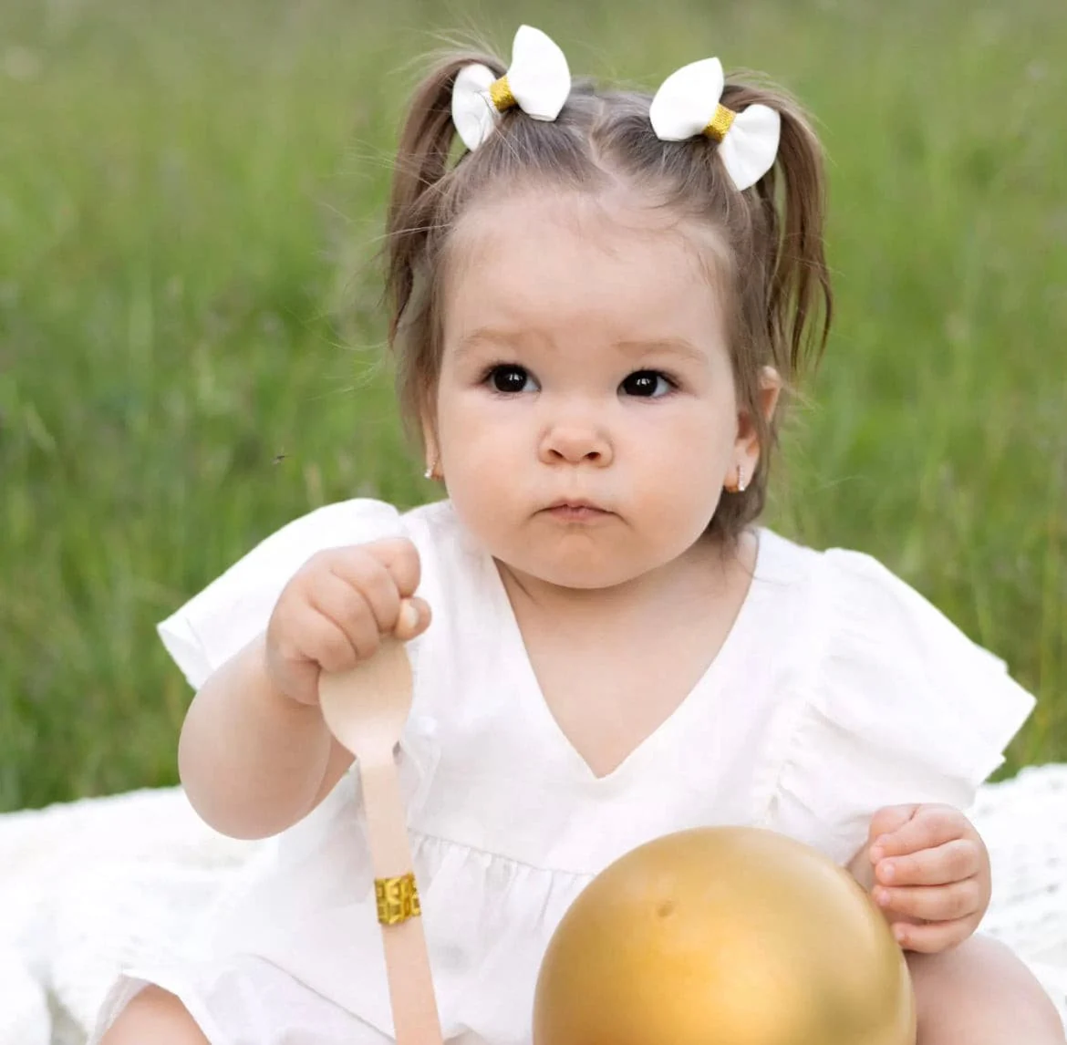 Baby Girl Linen Dress with Frills