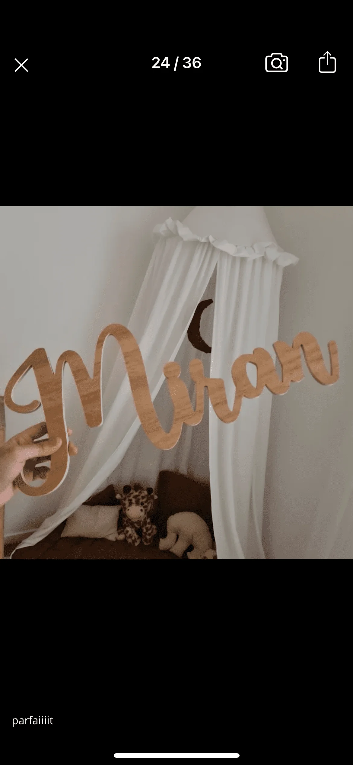 Wooden Name Sign - Personalised Nursery Decor