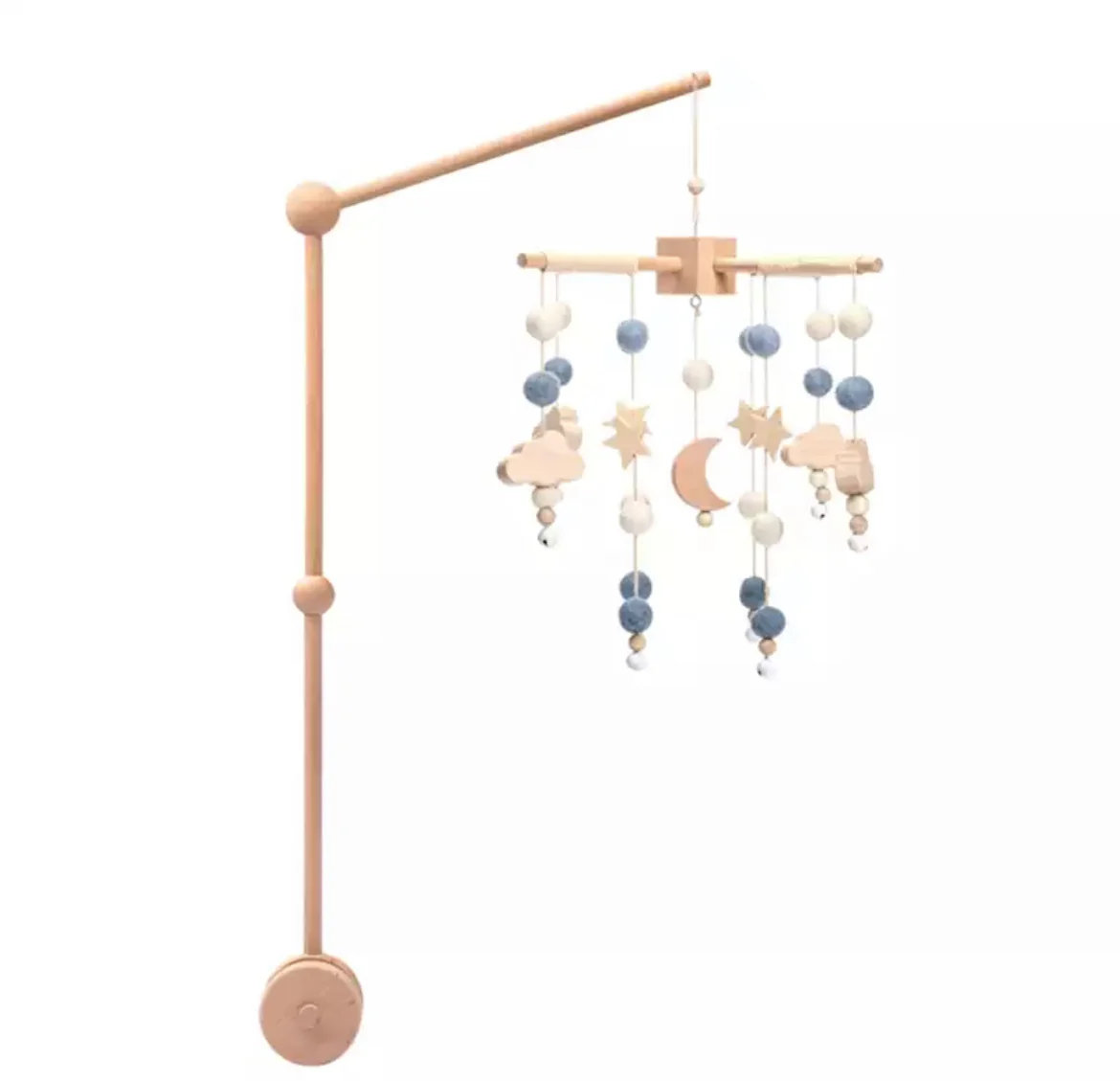 Felt Moon and Cloud Baby Mobile