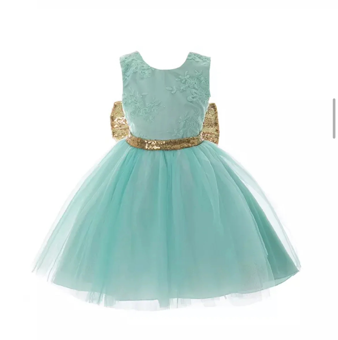 Elissa - Princess Tulle Dress with Large Sequin Bow