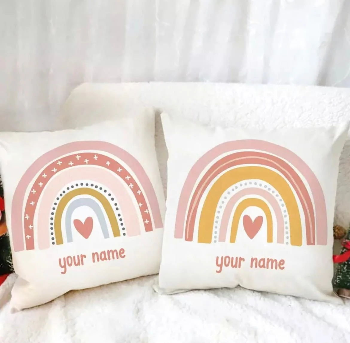 Personalised Rainbow Name Pillow