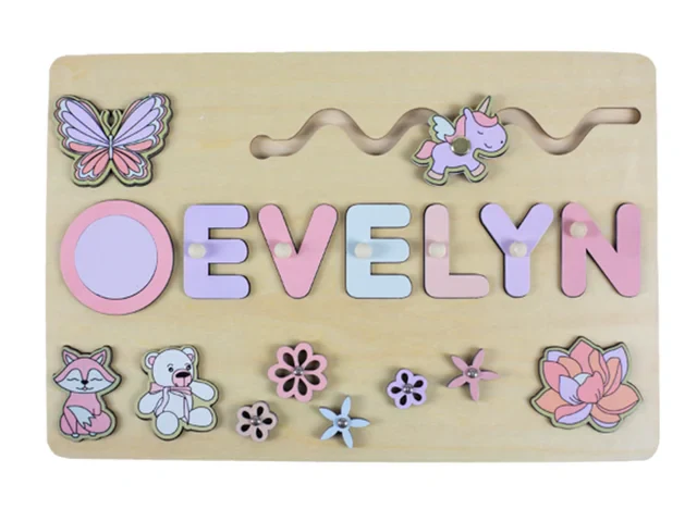 Personalized Name Puzzle for Kids - Puzzles 1st Birthday Gift or Great Christmas Present